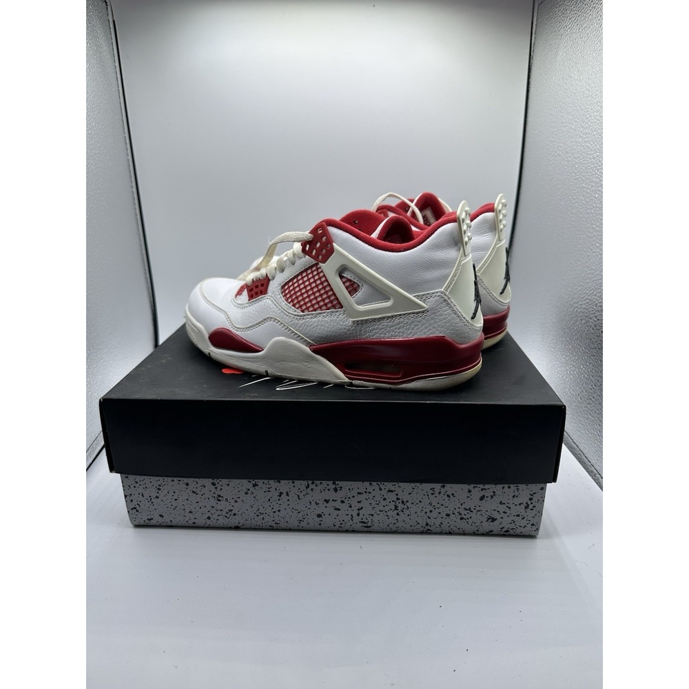 Nike Air Jordan 4 Retro Alternate 89 White Gym Red 2016 308497-106 Mens 9 OG Box